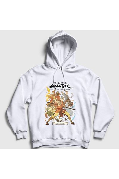 Presmono Unisex White Avatar The Last Airbender φούτερ με κουκούλα 262557 ττ