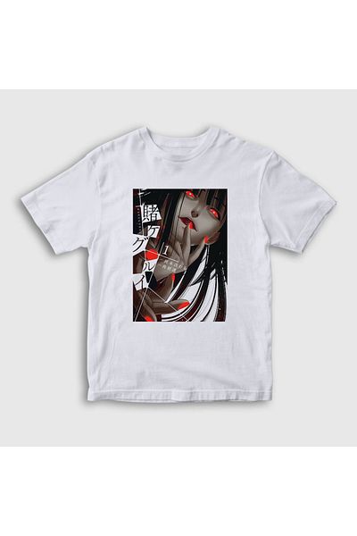 Presmono Unisex Παιδικό λευκό μπλουζάκι Yumeko Anime Kakegurui 240121 ττ