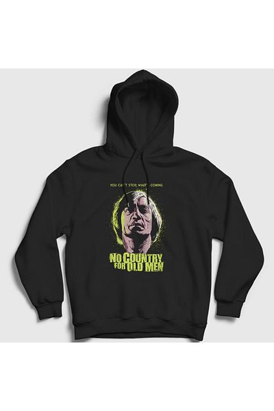 Presmono Unisex Black Anton Ταινία No Country For Old Men Φούτερ με κουκούλα 247740 ττ