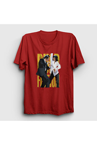 Presmono Unisex Kırmızı Dance V2 Film Pulp Fiction T-shirt 248918tt