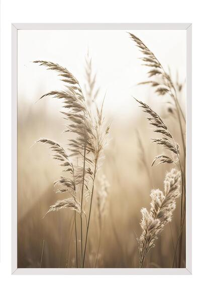 Postifull Tablou înrămat cu lumina soarelui, cadru alb și poster, pictură verticală pe perete Seria Comfort NR:108409