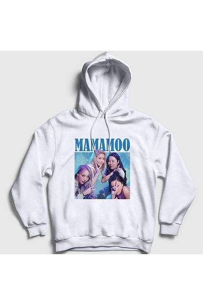 Presmono Unisex Λευκή αφίσα V2 K-pop Mamamoo Hooded φούτερ 274151 ττ