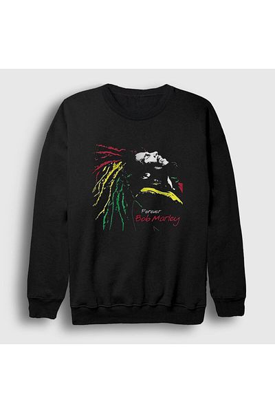 Presmono Унисекс черен суитшърт Forever Bob Marley 264898tt