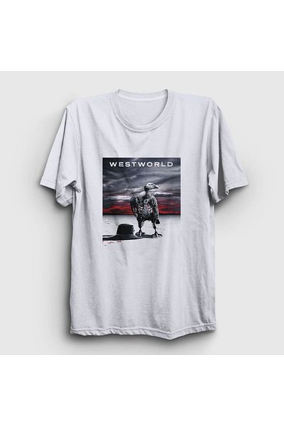 Presmono Μπλουζάκι Unisex Λευκό Κάλυμμα Westworld 222986 ττ