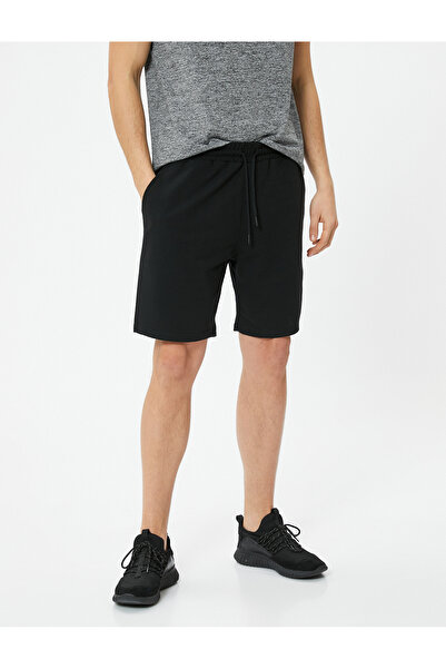 Koton Sports Shorts Basic Lace Waist Pocket Detailed