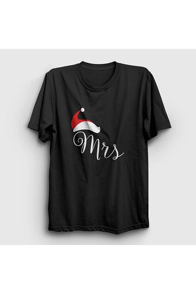 Presmono Unisex Μαύρο Mrs Πρωτοχρονιάτικο μπλουζάκι 271063 ττ