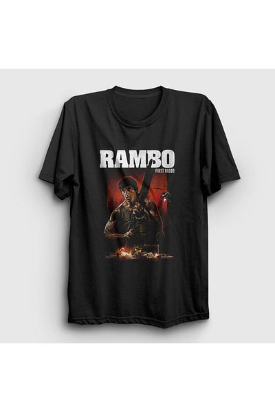 Presmono Tricou unisex negru First Blood Movie Rambo249131tt