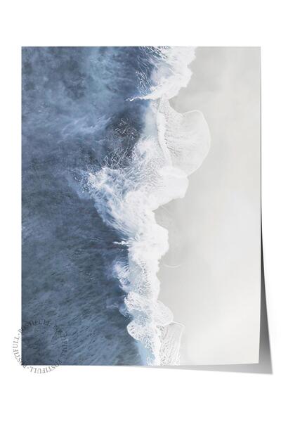 Postifull Wave Crush Poster, Frameless Wall Poster, Vertical Wall Painting Comfort Series No: 108375