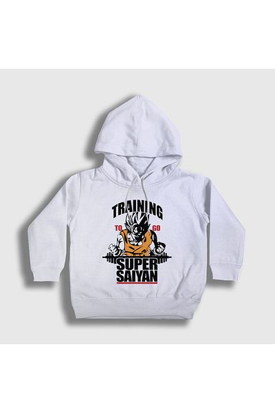 Presmono Hanorac cu glugă unisex pentru copii, alb, Goku Anime Dragon Ball237260tt