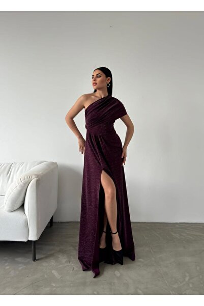 Secret Passion Lingerie Simli Kumaş Tek Kol Abiye Elbise 582890 747