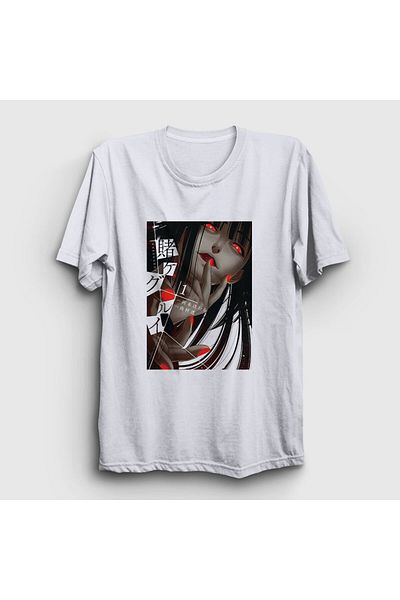 Presmono Tricou alb unisex Yumeko Anime Kakegurui240067tt