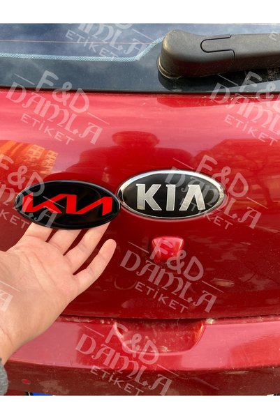 FD Damla Etiket Kia Ceed Rio Cerato Picango K2 K3 K4 K5 Sticker Decoration Logo Team New Lettering Red