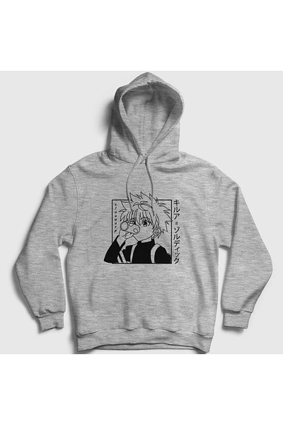 Presmono Φούτερ με κουκούλα Unisex Grey Killua Anime Hunter X Hunter 238848 ττ
