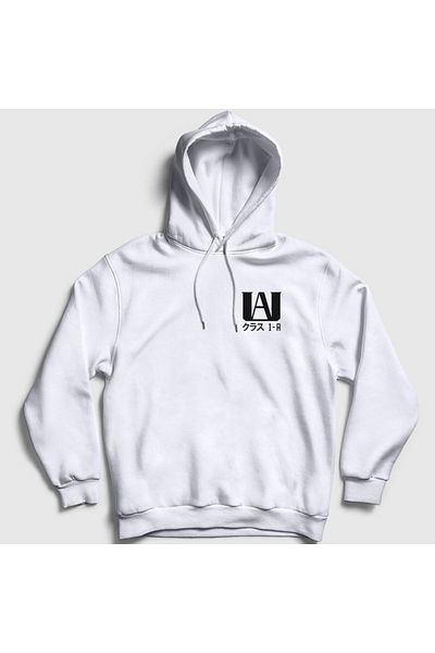 Presmono Φούτερ με κουκούλα Unisex White Ua Anime Boku No Hero Academia 235171 ττ