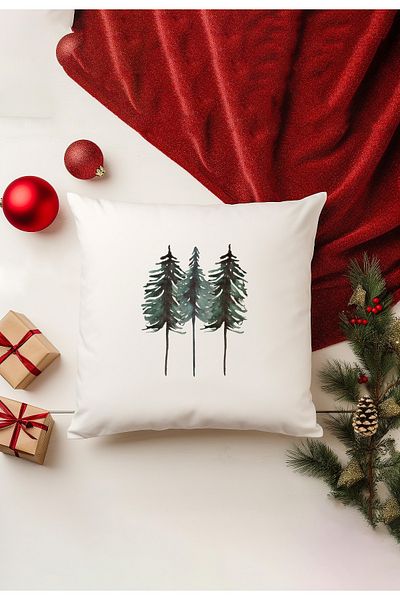 Filamente Christmas Themed Throw Pillow Cover / Christmas - Christmas Cushion Cover (Double-Sided Printed - Hidden Zipper)