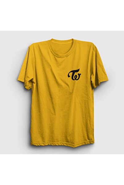 Presmono Unisex žuti logo K-pop Twice T-shirt 280350tt