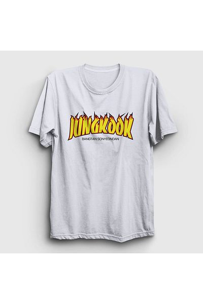 Presmono Μπλουζάκι Unisex White Thrasher K Pop Jungkook Bts 272750 ττ