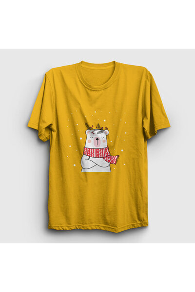 Presmono Unisex žuti Flis medved polarni medved Nova godina T-shirt 270493tt