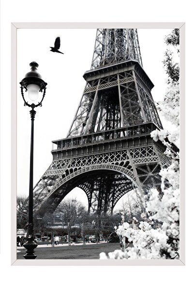 Postifull Pictură înrămată Street of Paris, cadru alb și poster, pictură murală seria Comfort NR:108424