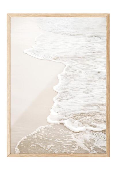 Postifull Waves of Silence Çerçeveli Tablo, Ahşap Çerçeve ve Poster, Duvar Ta...