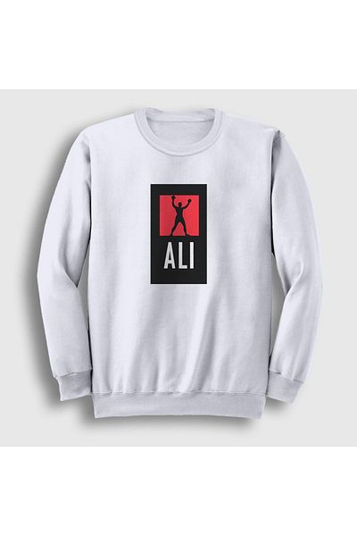 Presmono Φούτερ Unisex White Victory Muhammad Ali 231019 ττ