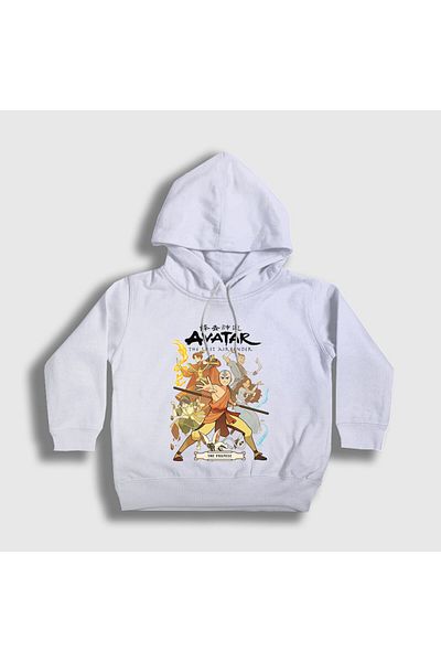 Presmono Hanorac cu glugă unisex pentru copii White Promise Anime Avatar The Last Airbender262521tt