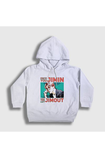 Presmono Hanorac cu glugă unisex alb Jimout K Pop Jimin Bts272228tt