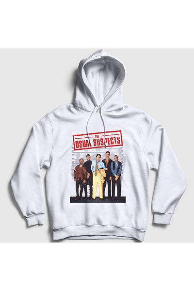 Presmono Unisex Λευκό κάλυμμα Ταινία The Usual Suspects Hooded φούτερ 255102 ττ