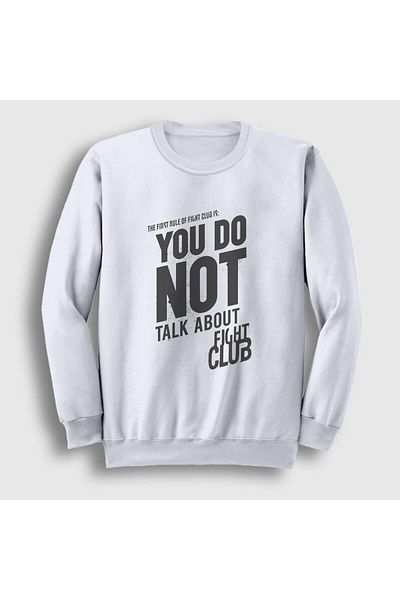 Presmono Φούτερ Unisex White Rule Ταινία Fight Club Fight Club 244611 ττ