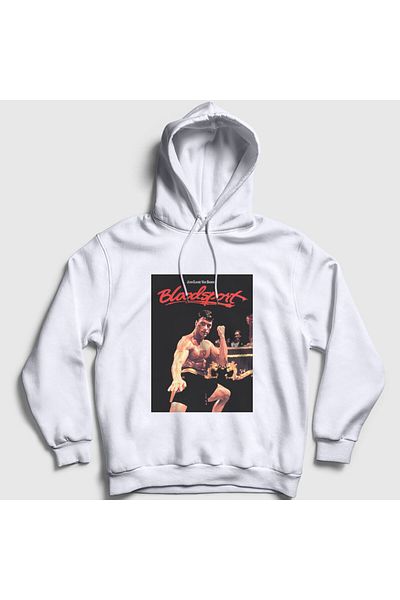 Presmono Φούτερ με κουκούλα Unisex White Bloodsport Ταινία Jean Claude Van Damme 258840 ττ