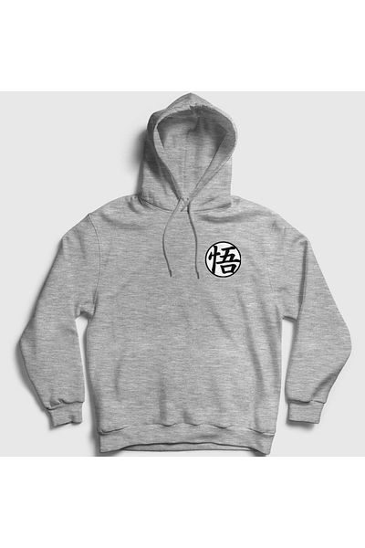 Presmono Φούτερ με κουκούλα Unisex Grey Kanji Go Anime Dragon Ball 236341 ττ