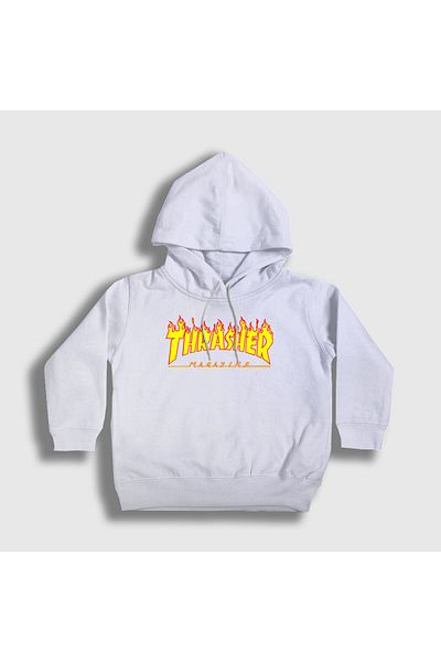 Presmono Hanorac cu glugă unisex cu logo Thrasher alb277752tt