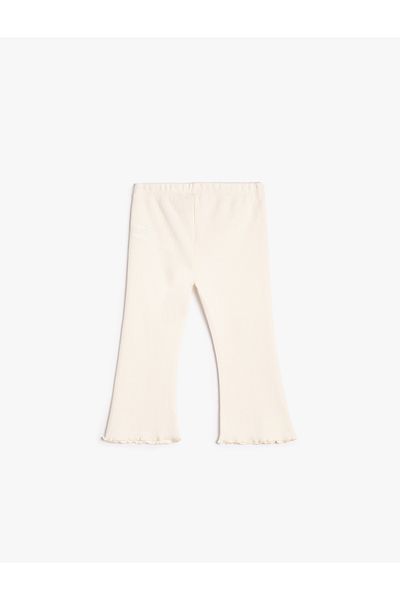 Koton Basic-Strumpfhose mit spanischem Bein, Camisole, elastische Taille, Baumwolle