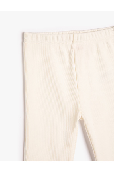 Koton Basic-Strumpfhose mit spanischem Bein, Camisole, elastische Taille, Baumwolle