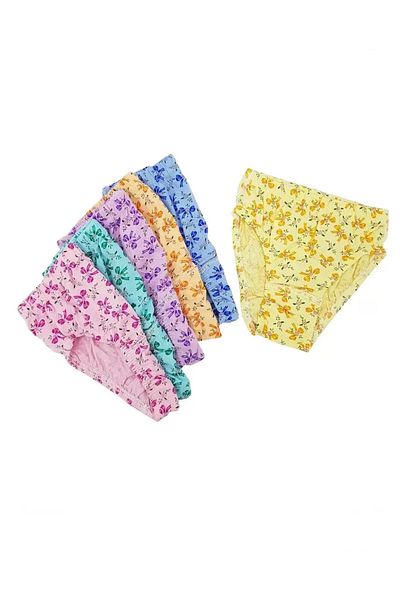SİERNA Girl's Patterned Panties Elastic Waist 6 Pcs Srn-003592