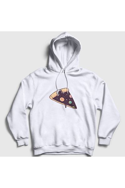 Presmono Unisex Λευκή Πίτσα Κρεβάτι Astronaut Space Astronaut Space Hooded φούτερ 283701 ττ