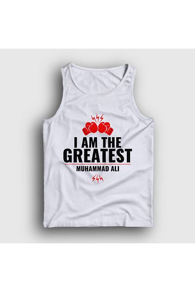 Presmono Tricou alb unisex cel mai mare Muhammad Ali 230280 tt