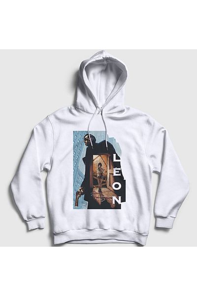 Presmono Φούτερ με κουκούλα Unisex White Cover V2 Movie Leon 246993 ττ