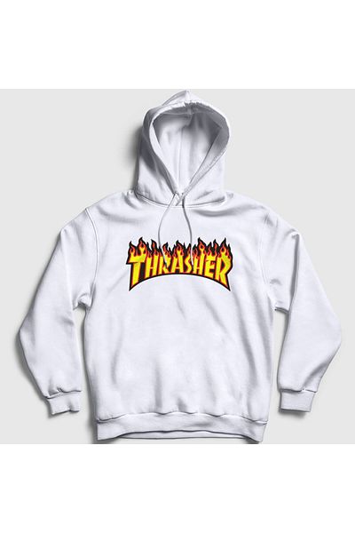 Presmono Φούτερ με κουκούλα Unisex White Logo V1 Thrasher 278317 ττ