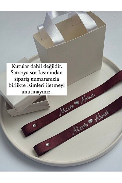 Huyendo İncisiz Söz Nişan Yüzük Kurdelesi