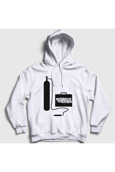 Presmono Unisex White Cgun Ταινία No Country For Old Men Φούτερ με κουκούλα 247947 ττ