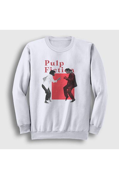 Presmono Φούτερ Unisex White Dance Film Pulp Fiction 248399 ττ