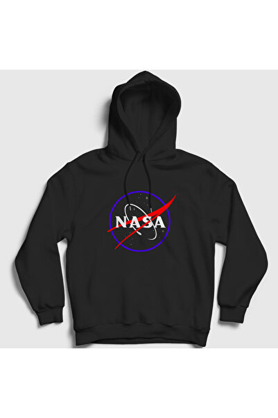 Presmono Unisex crna majica sa logotipom V2 NASA Space Space Sa kapuljačom 28...