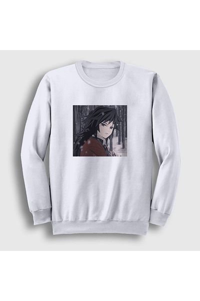 Presmono Unisex Λευκό Χειμώνα Giyu Tomioka Anime Demon Slayer Kimetsu No Yaiba Φούτερ 298911 ττ