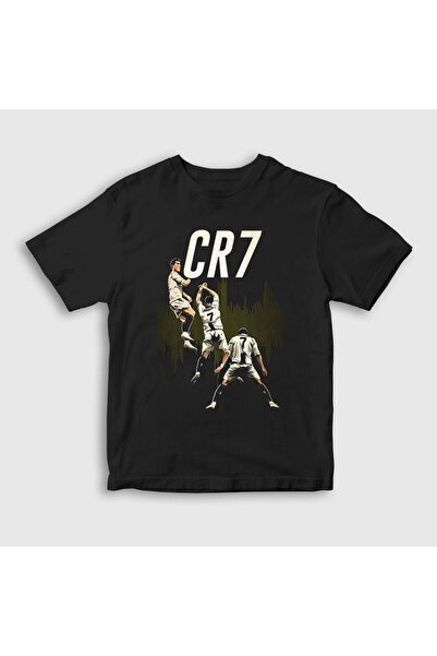 Presmono Unisex Çocuk Siyah Celebration Futbol Cr7 Cristiano Ronaldo T-shirt ...