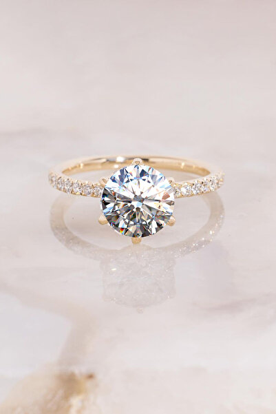 Crystal Diamond Zirconia Muhteşem parlaklıkta 5 karat tektaş yüzük