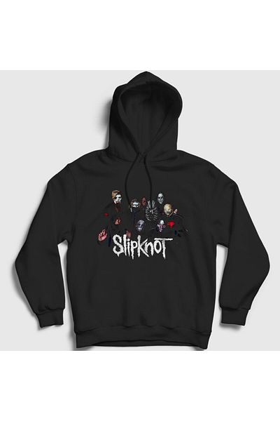 Presmono Φούτερ Unisex Black Band V3 Slipknot με κουκούλα 291478 ττ