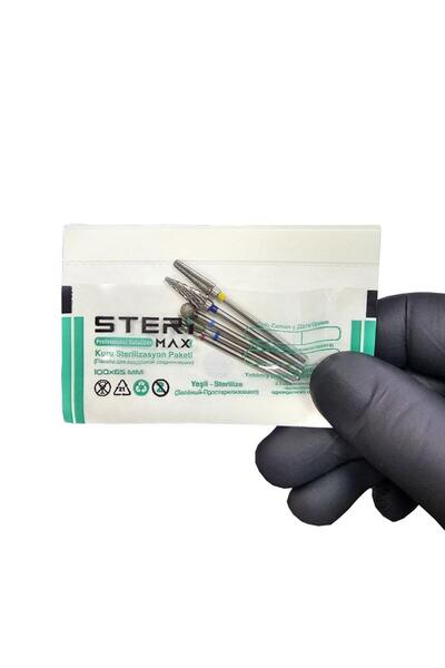 SteriMax Freze Uç Sterilizasyon Zarfı Şeffaf - Mini Boy İndikatörlü Steriliza...