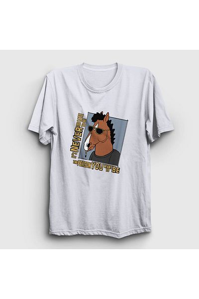 Presmono Μπλουζάκι Unisex White Never Too Late Bojack Horseman 299823 ττ