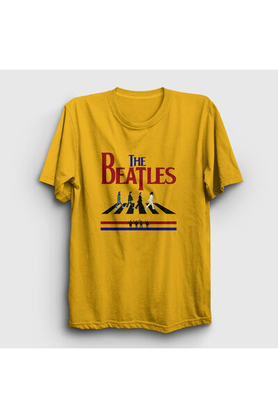 Presmono Унісекс Жовта футболка Walk V2 The Beatles 294277tt